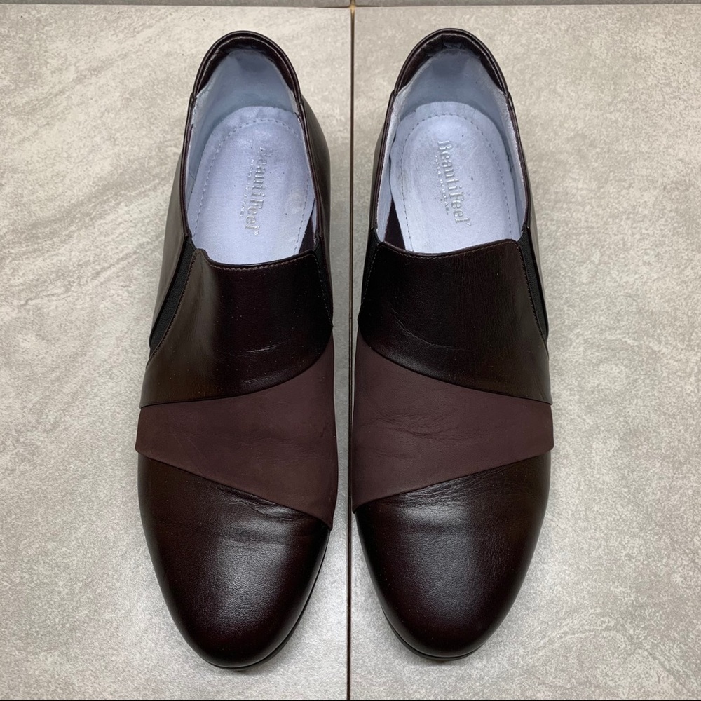 BeautiFeel dark brown leather slip on loafers 41 - Picture 4 of 14